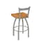 Holland Bar Stool Co 30" Low Back Swivel Bar Stool, Nickel Finish, Med Maple Seat 82130ANMedMpl - alternate 3